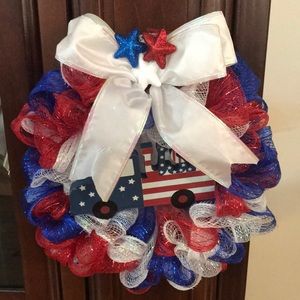 Homemade independence Wreath